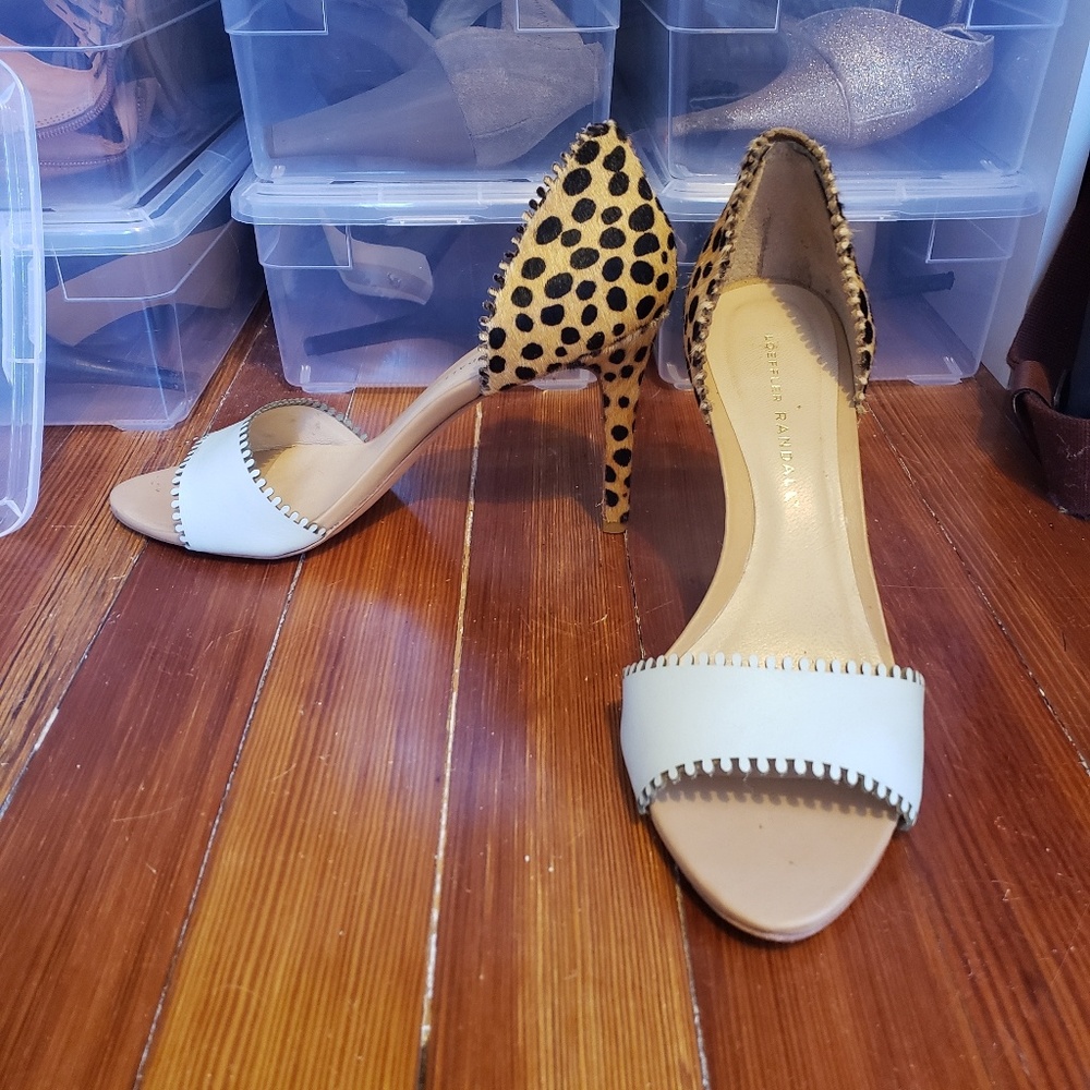 Leora Stitched Leopard Print Calf Hair Leather San